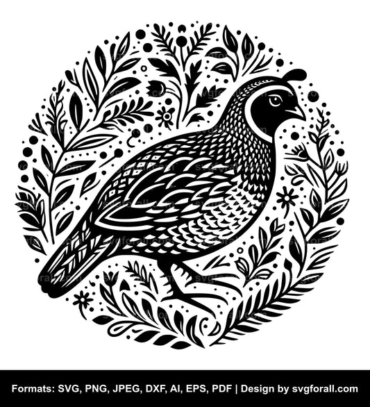 Quail Black SVG