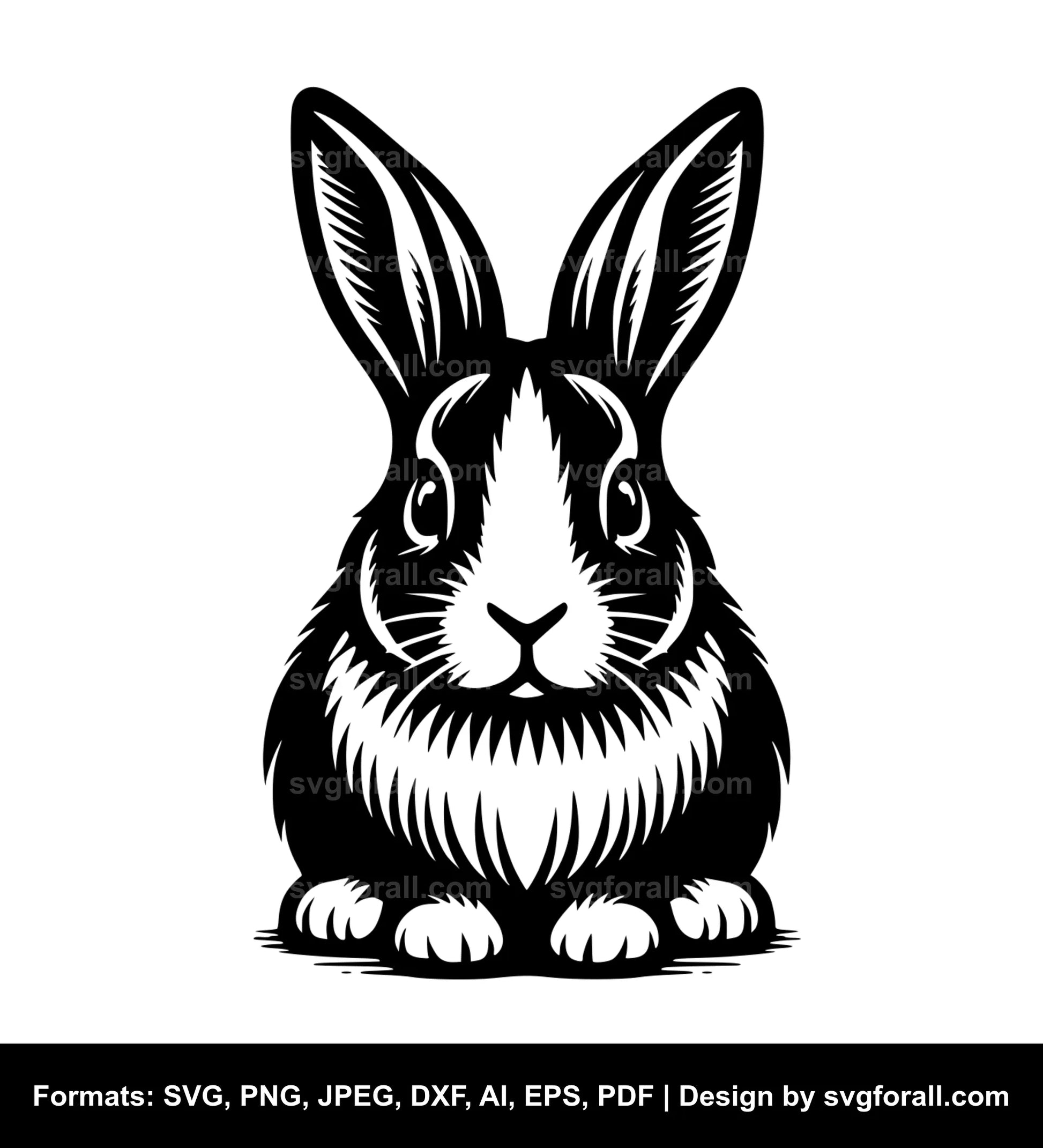 Rabbit Black SVG