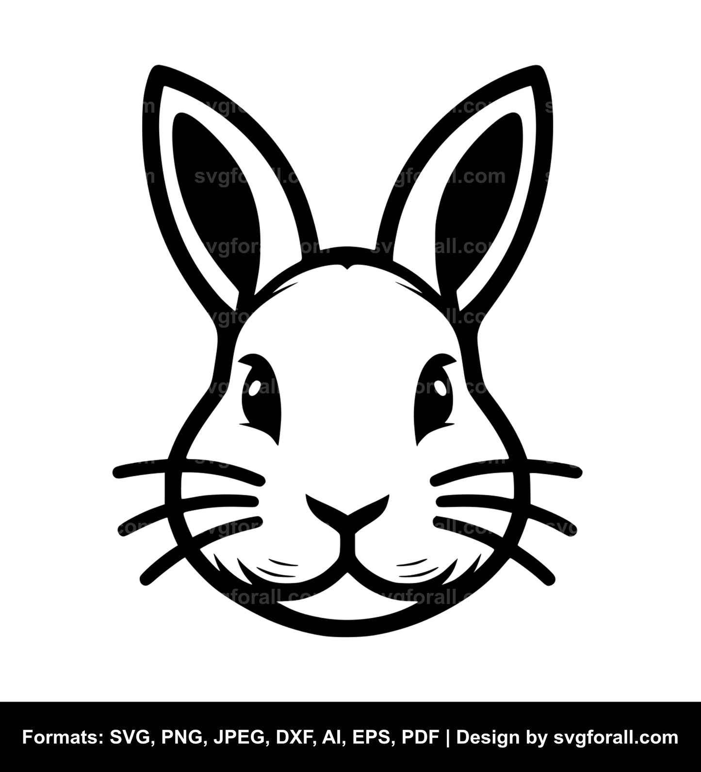 Rabbit Face Cricut SVG