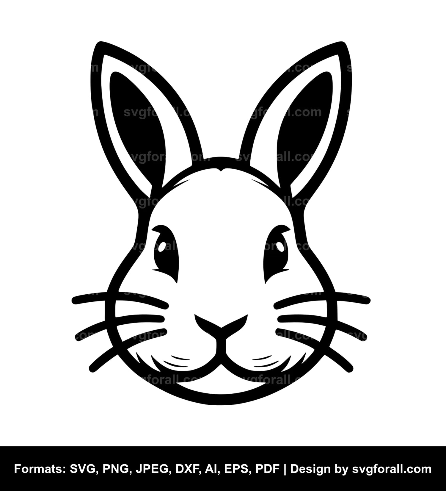 Rabbit Face Cricut SVG