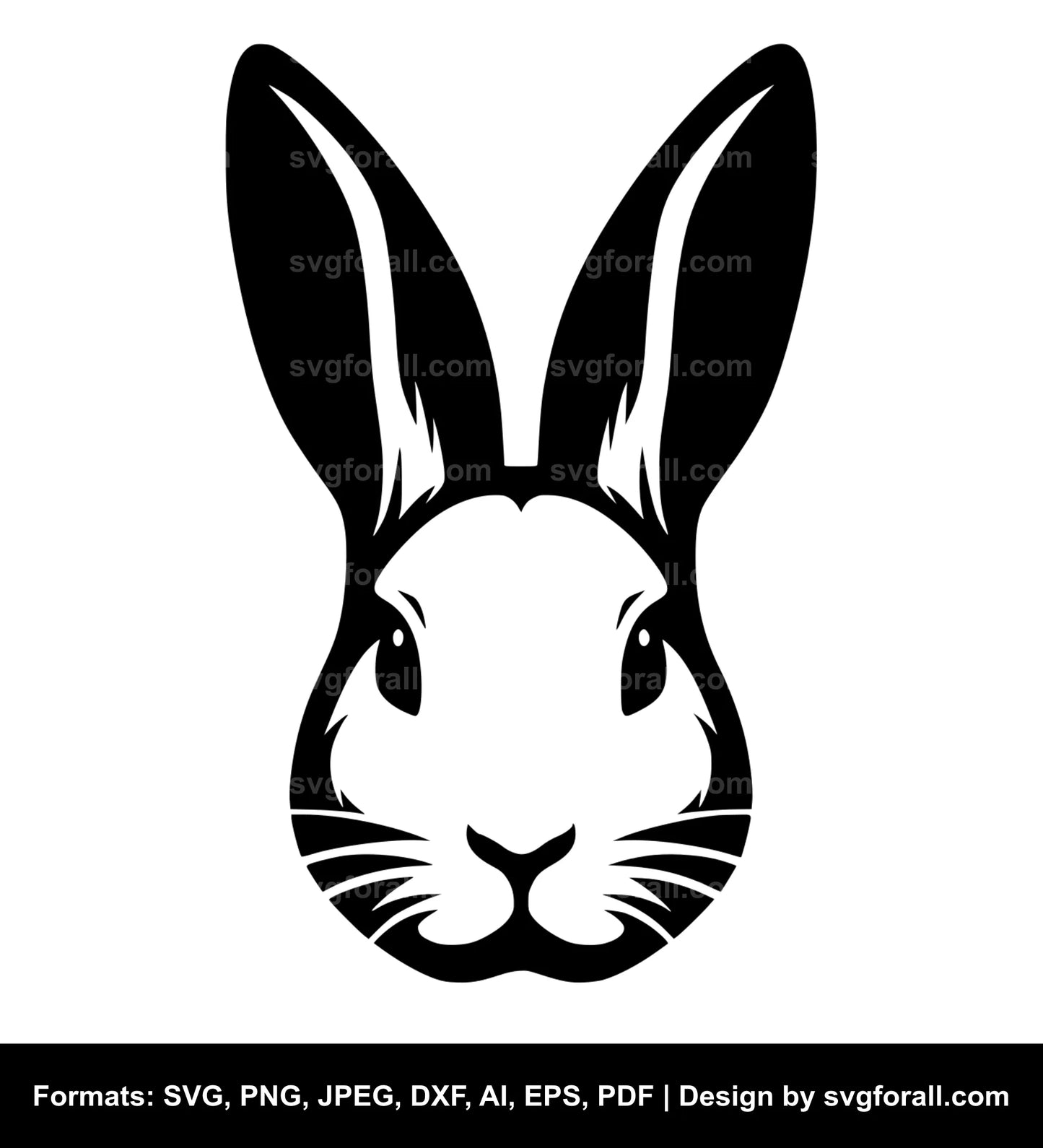 Rabbit Face SVG File