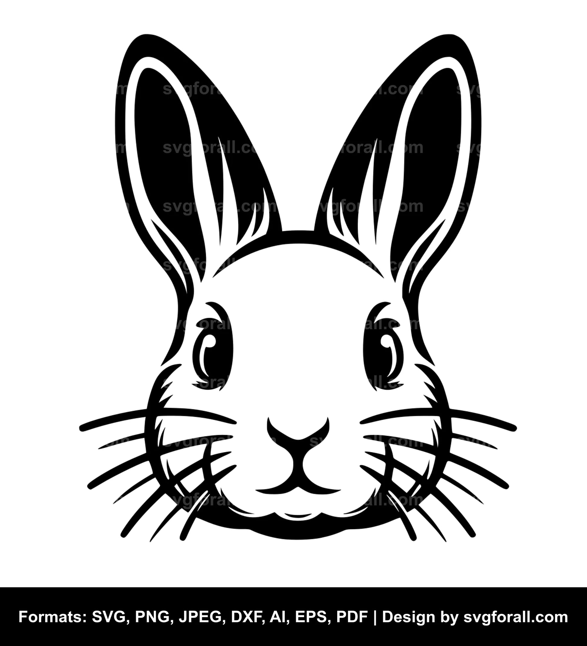 Rabbit Face SVG PNG