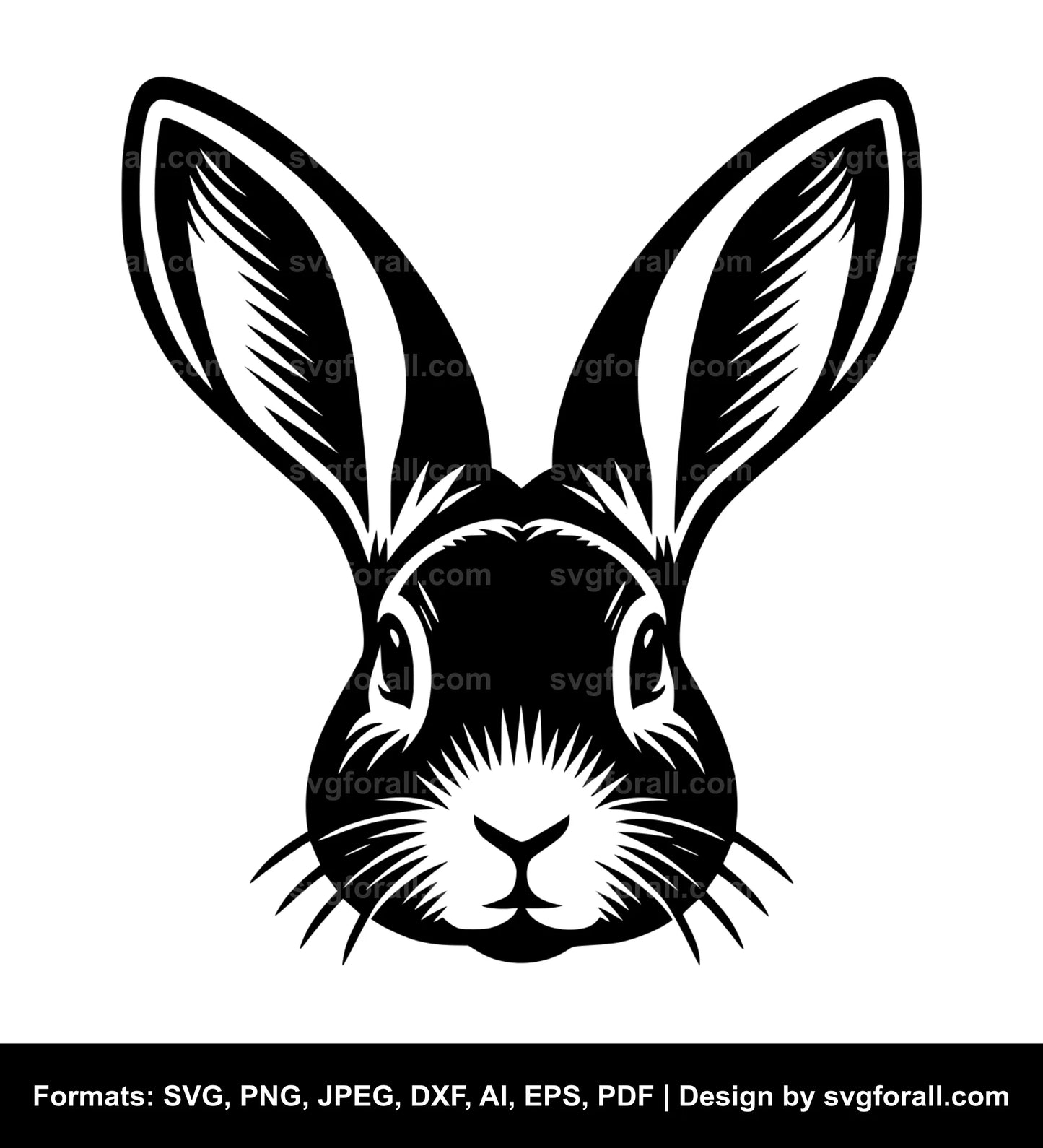 Rabbit Face Vector SVG