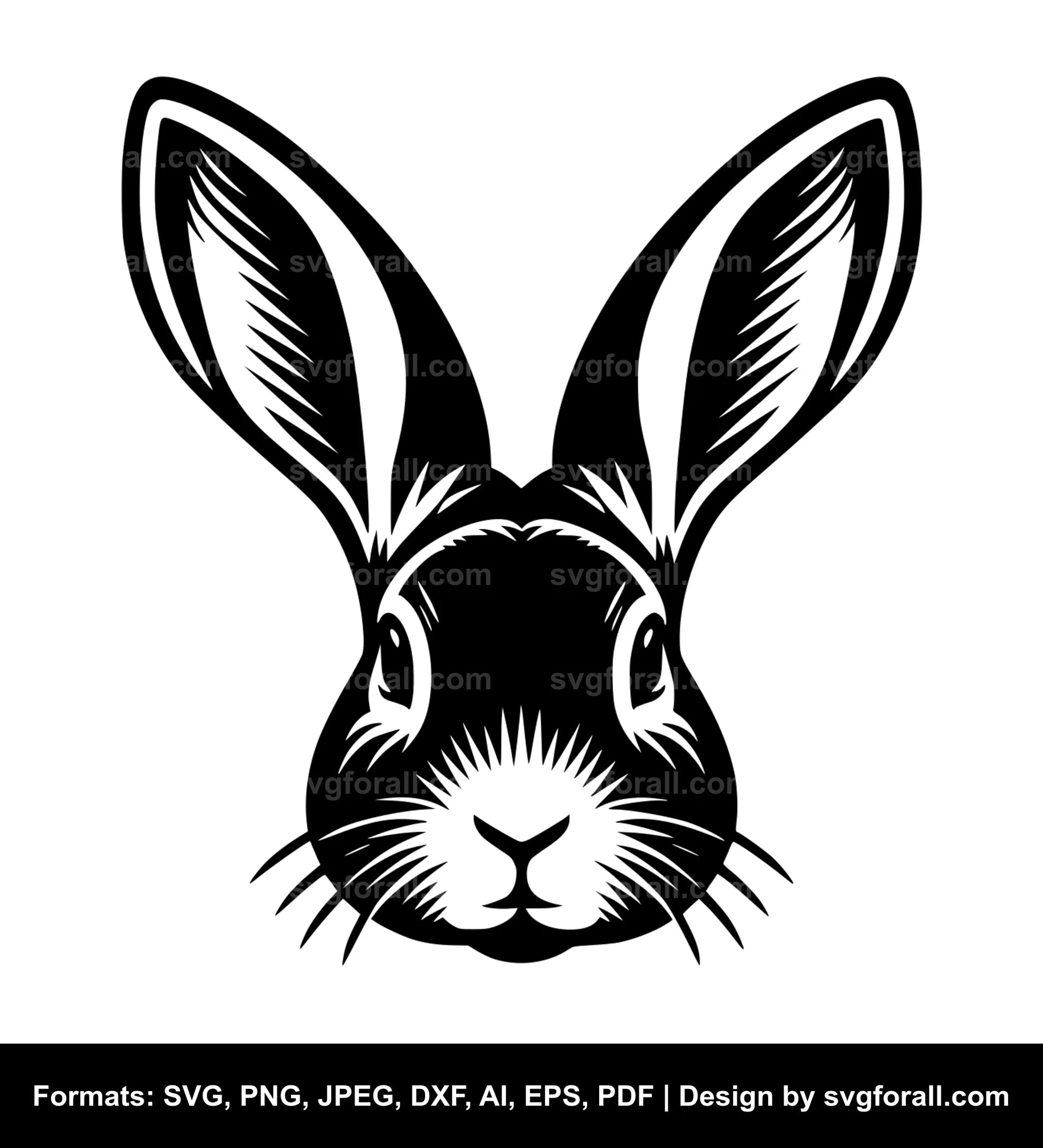 Rabbit Face Vector SVG