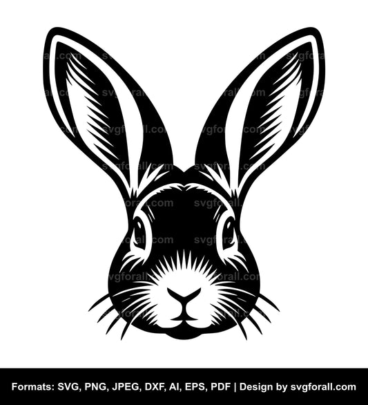 Rabbit Face Vector SVG