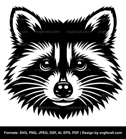 Raccoon Face SVG