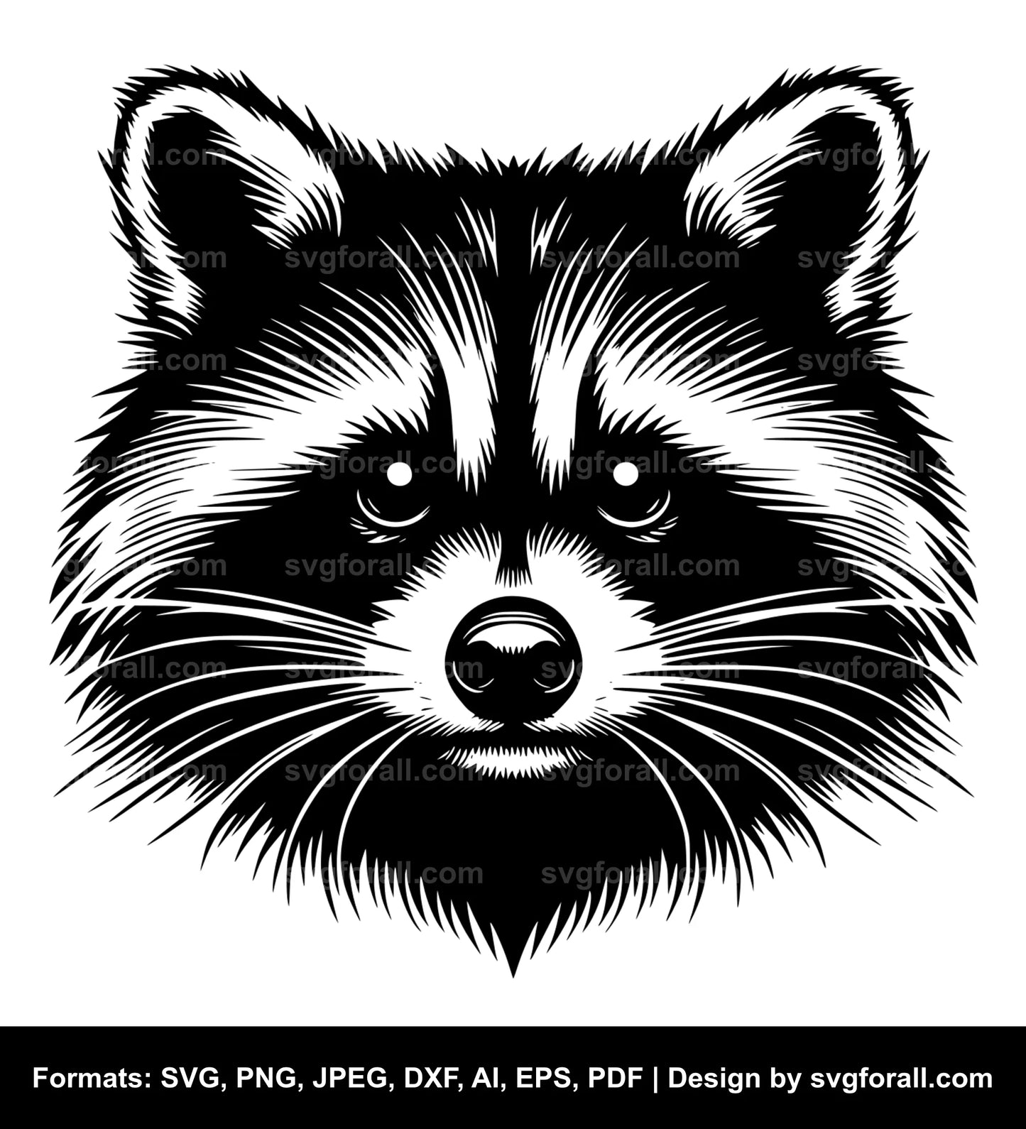 Raccoon Face SVG File