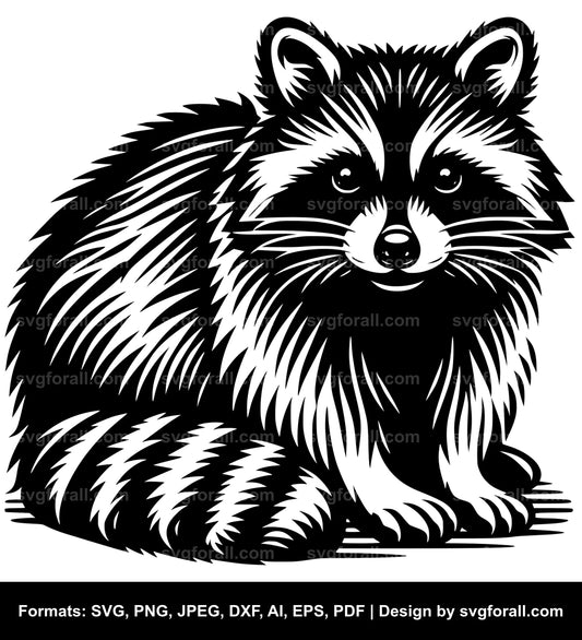 Raccoon SVG Design