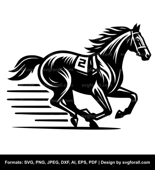 Racehorse Black SVG