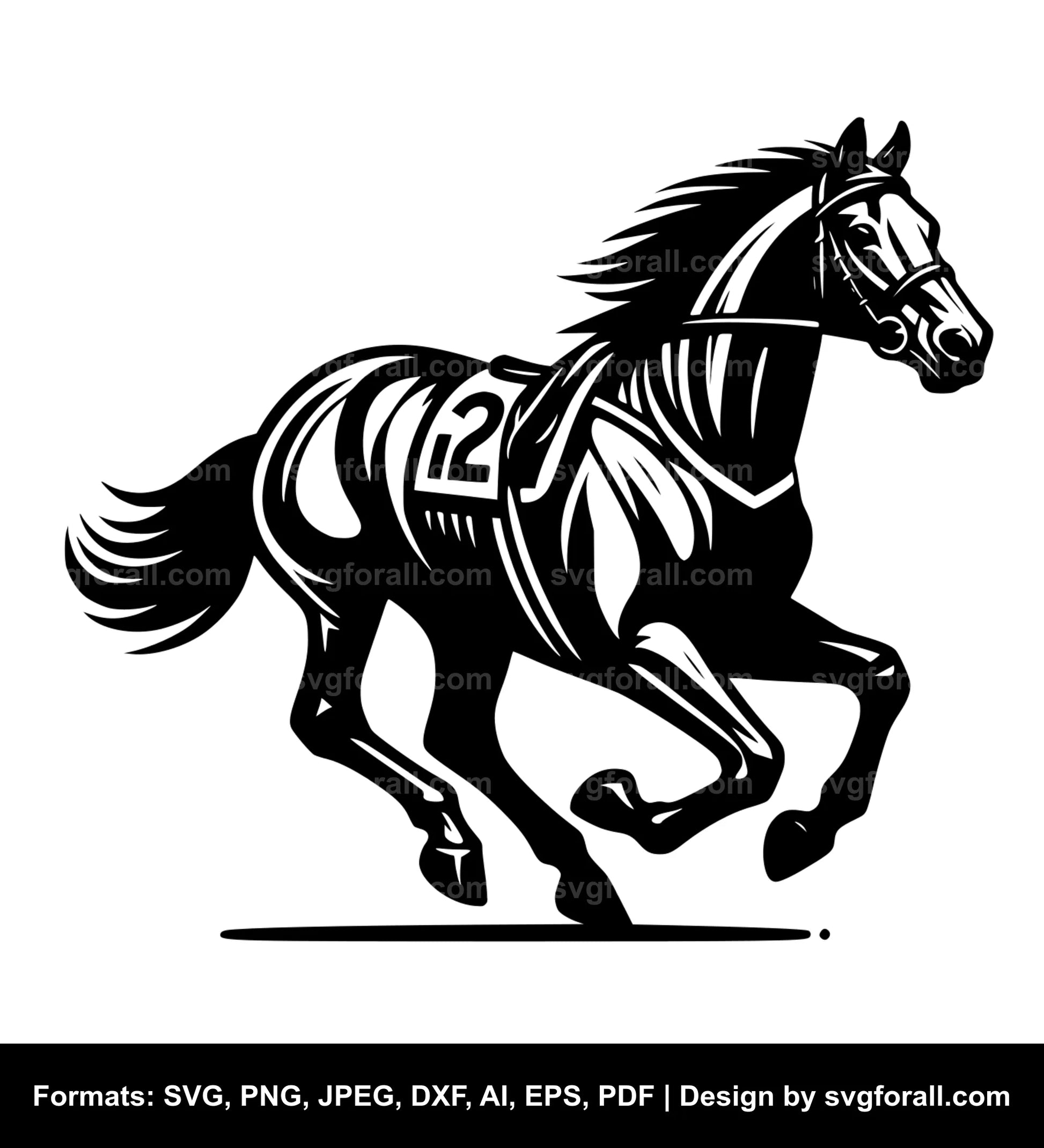 Racehorse SVG Vector