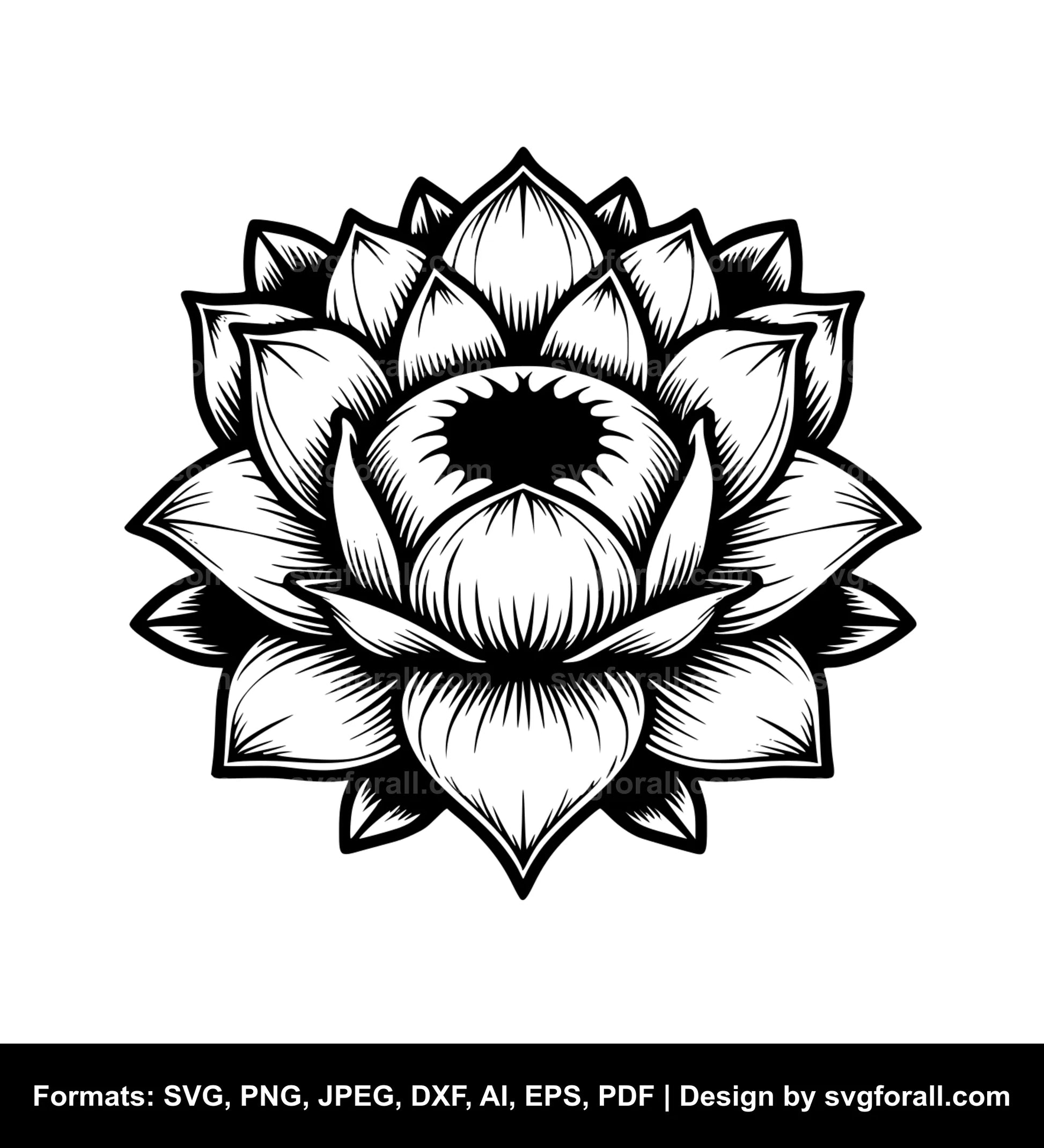 Rafflesia Flower Black SVG