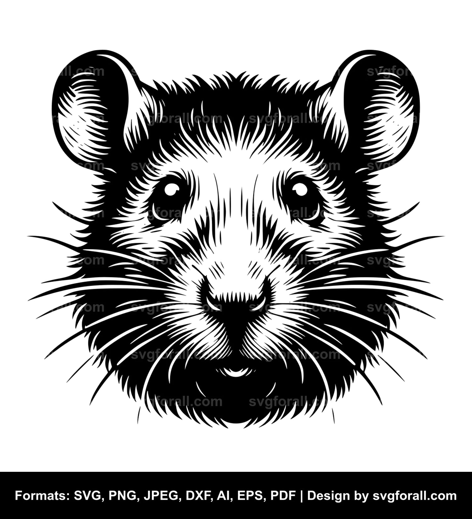 Rat Face SVG Design