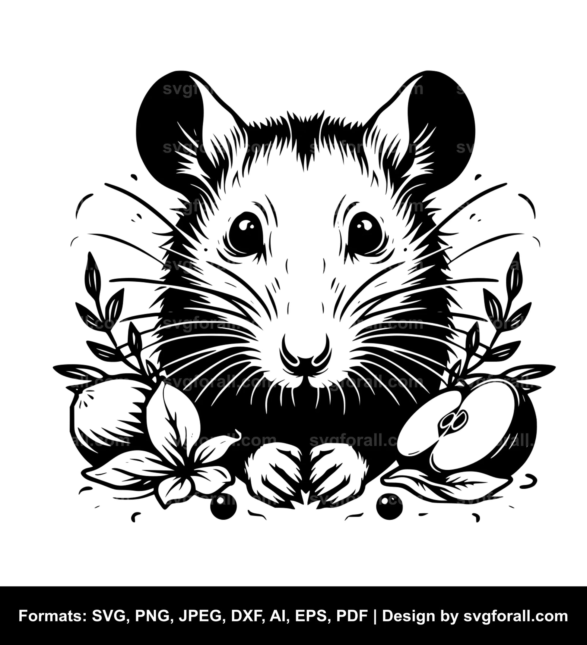 Rat Face SVG File