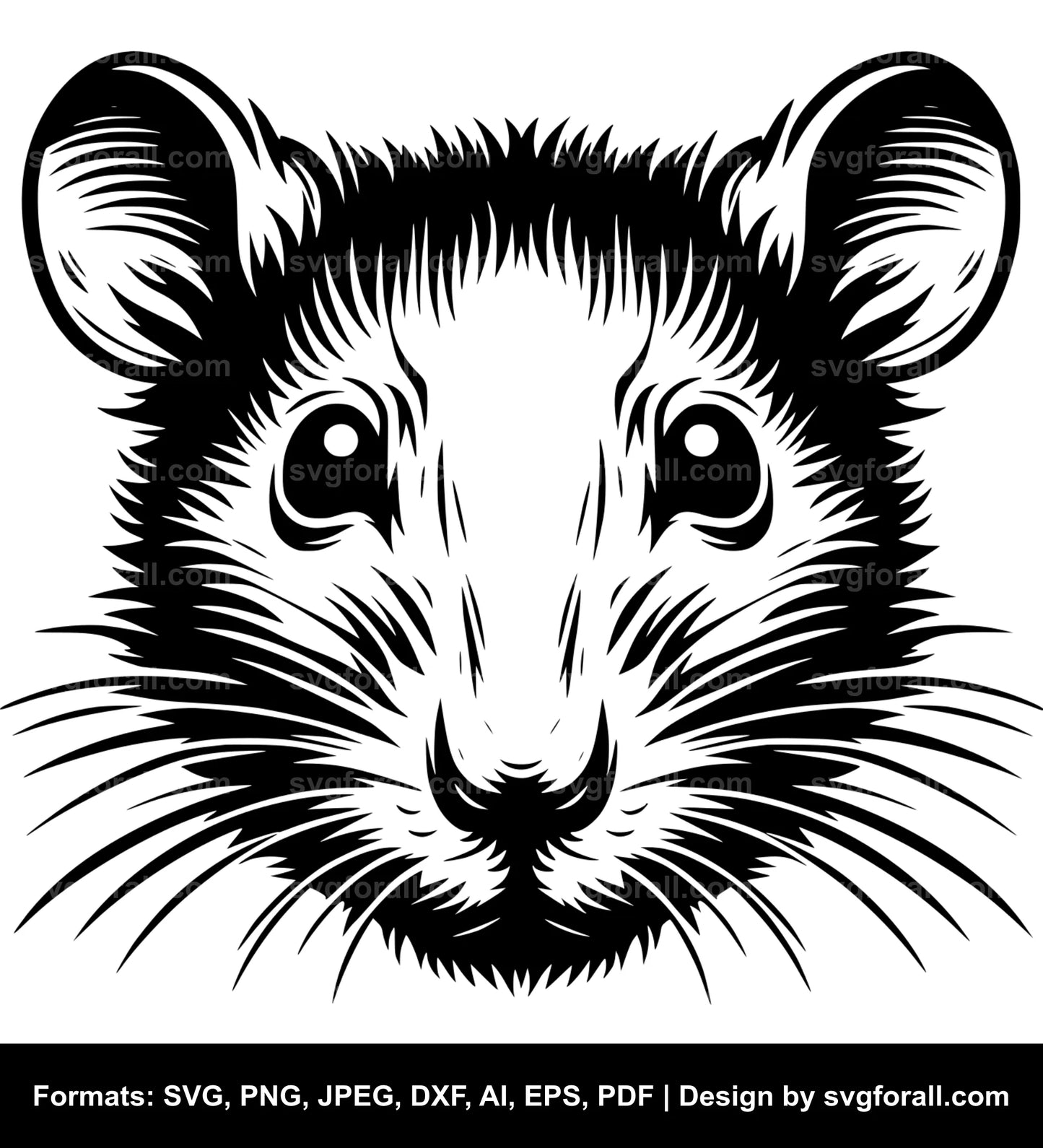 Rat Face SVG Vector