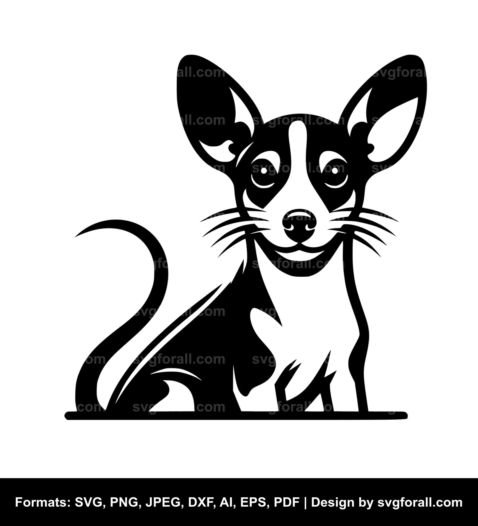 Rat Terrier Dog SVG Vector