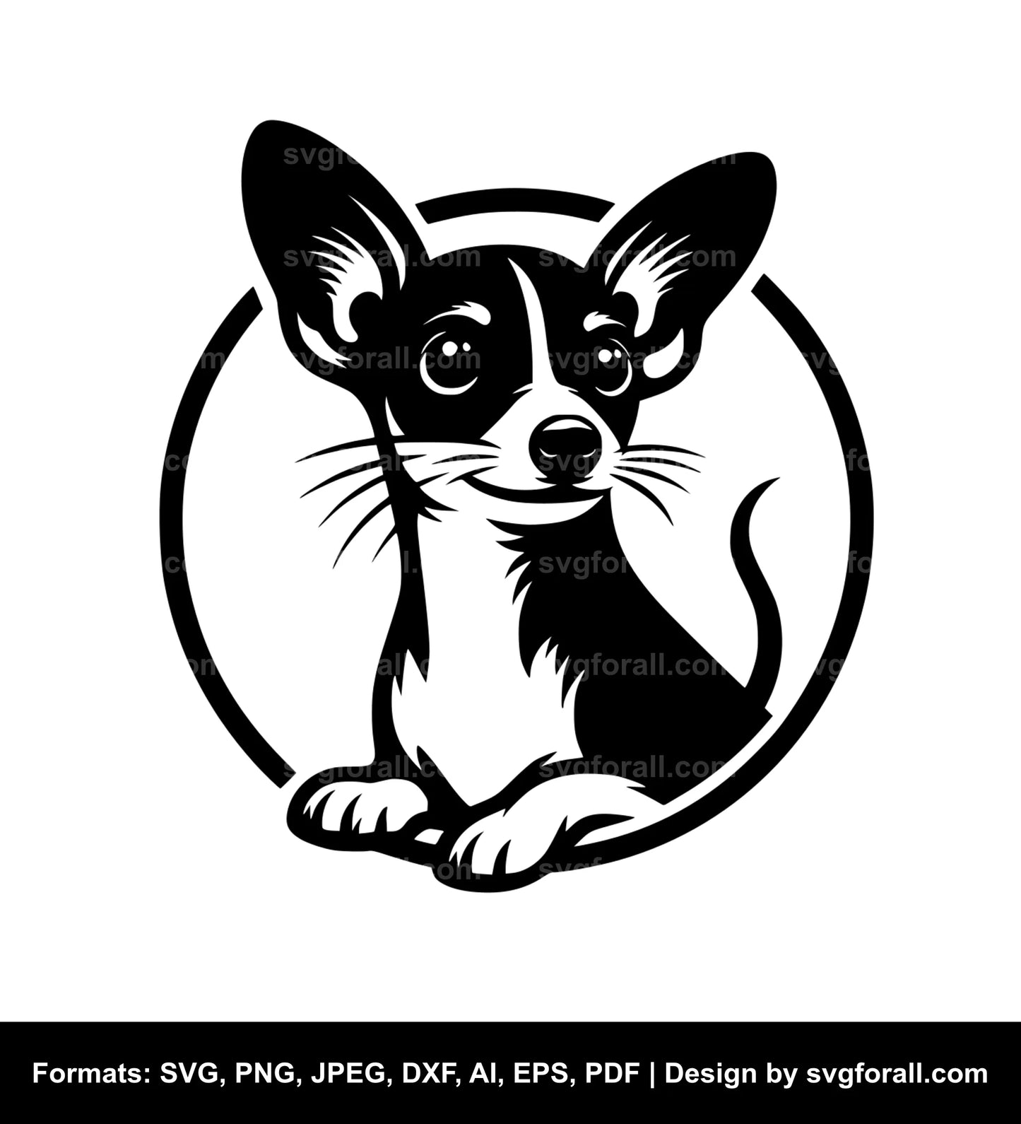 Rat Terrier Dog Vector SVG