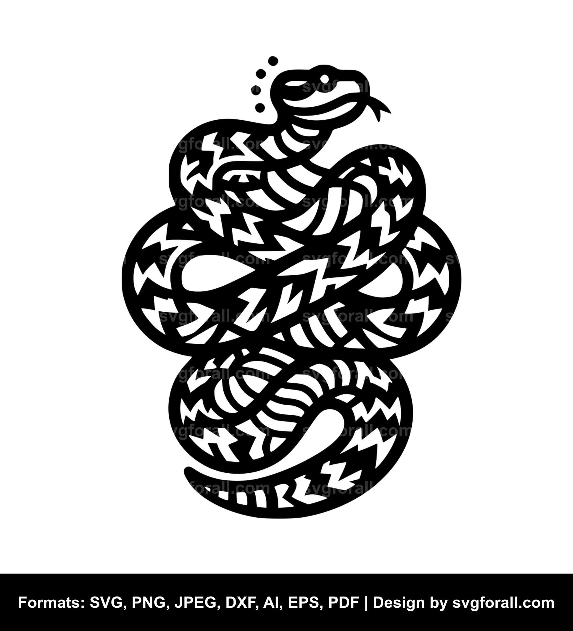 Rattlesnake Black SVG