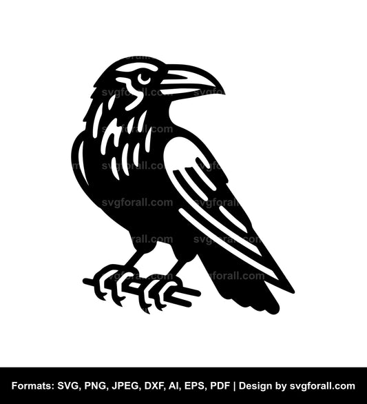 Raven Bird SVG File