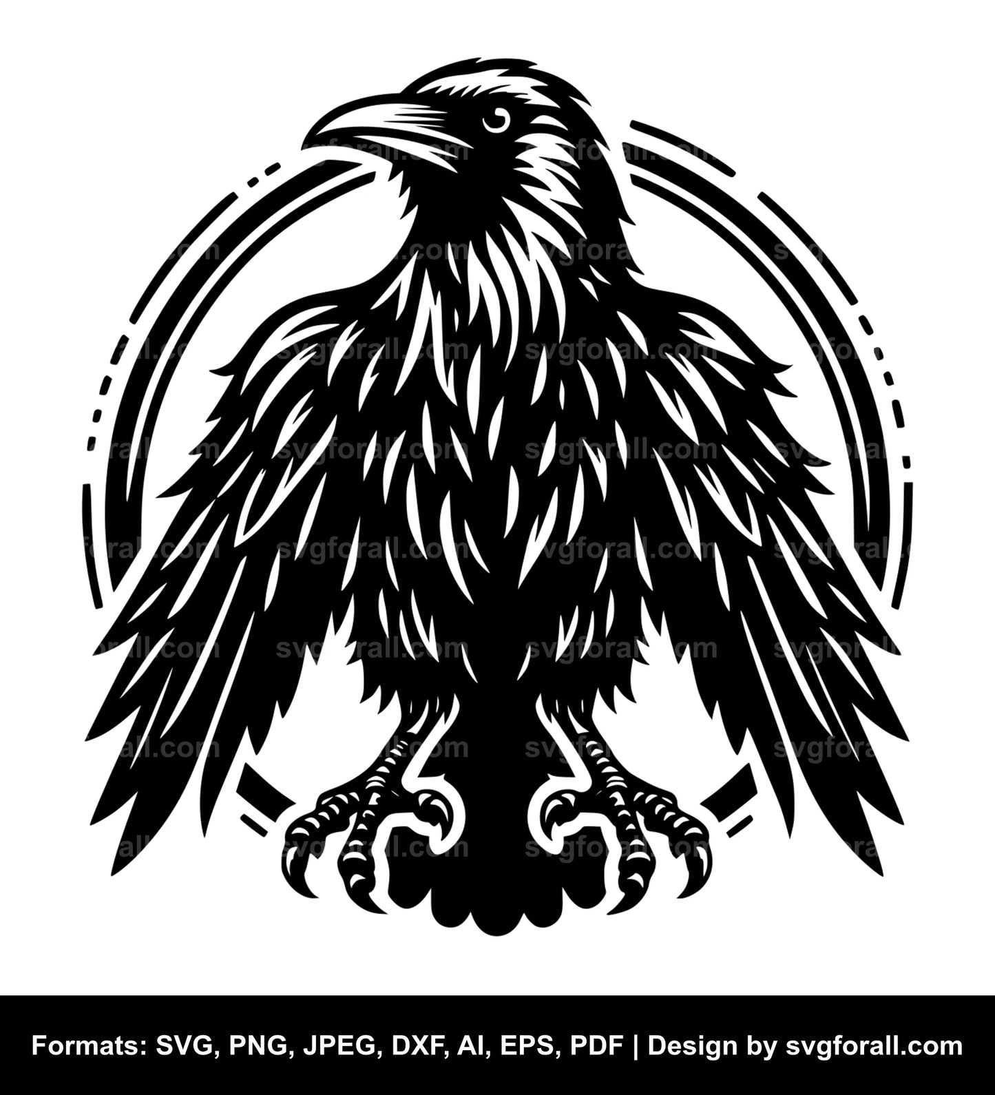 Raven Bird Vector SVG