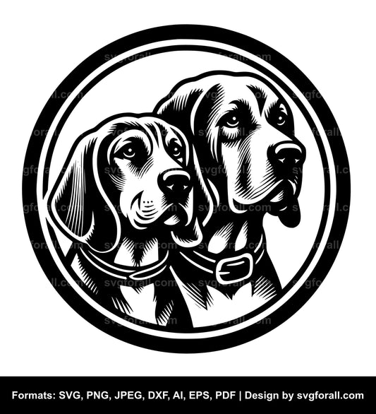 Redbone Coonhound Dog SVG File