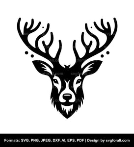 Reindeer Face SVG