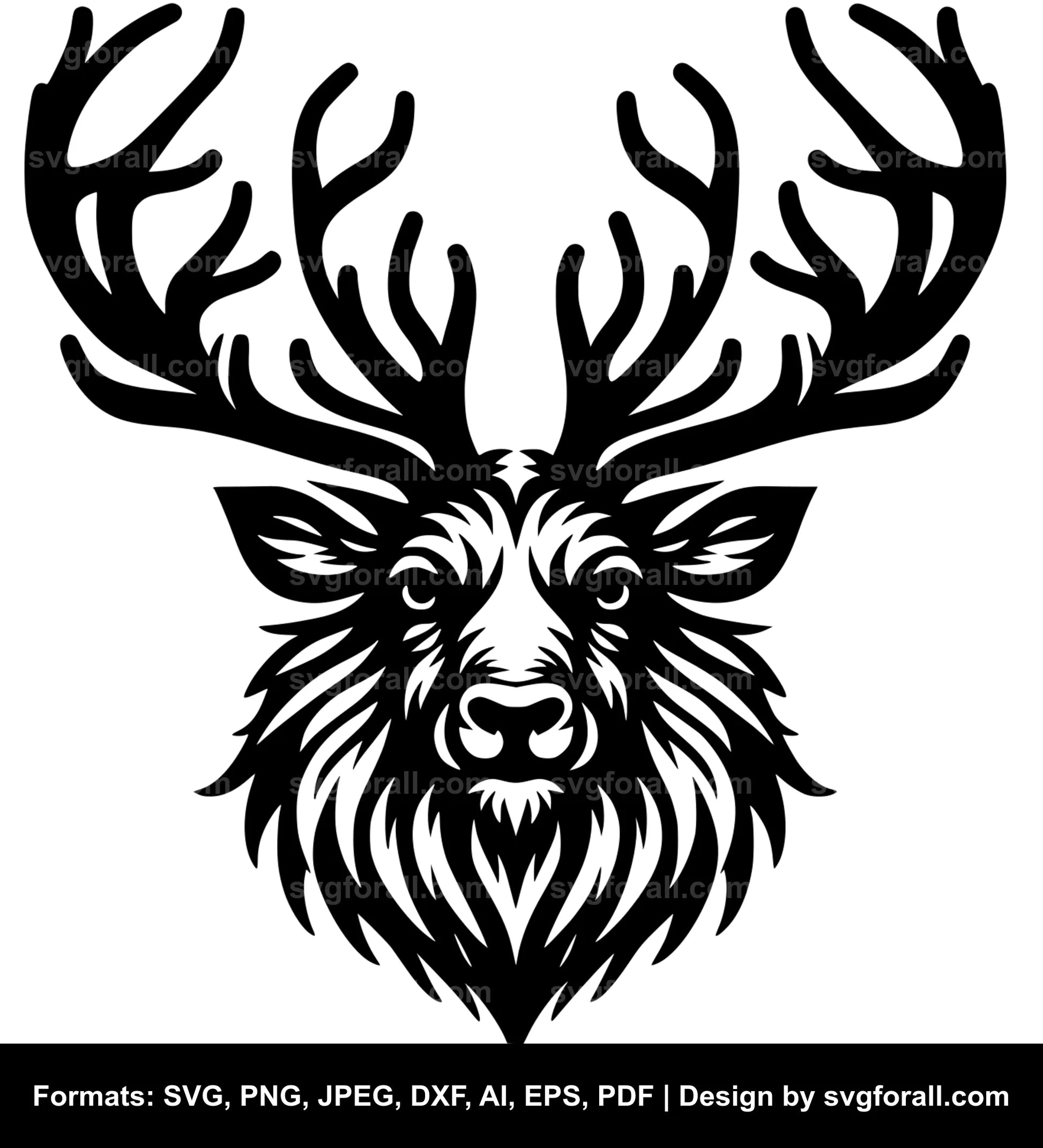 Reindeer Face SVG