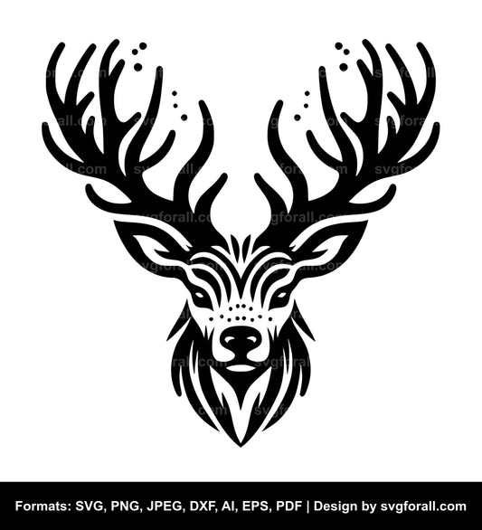 Reindeer Face SVG File