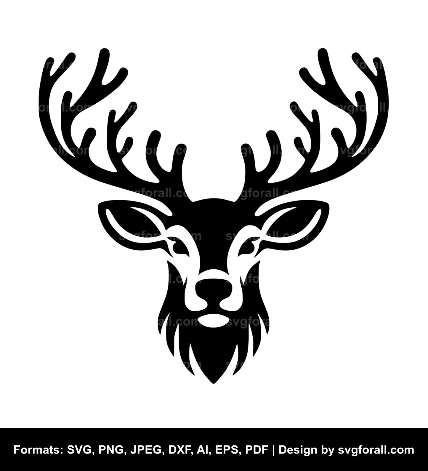 Reindeer Face Vector SVG