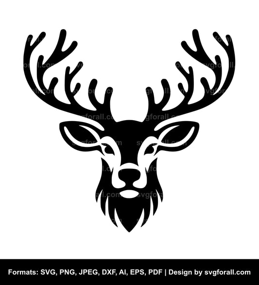 Reindeer Face Vector SVG