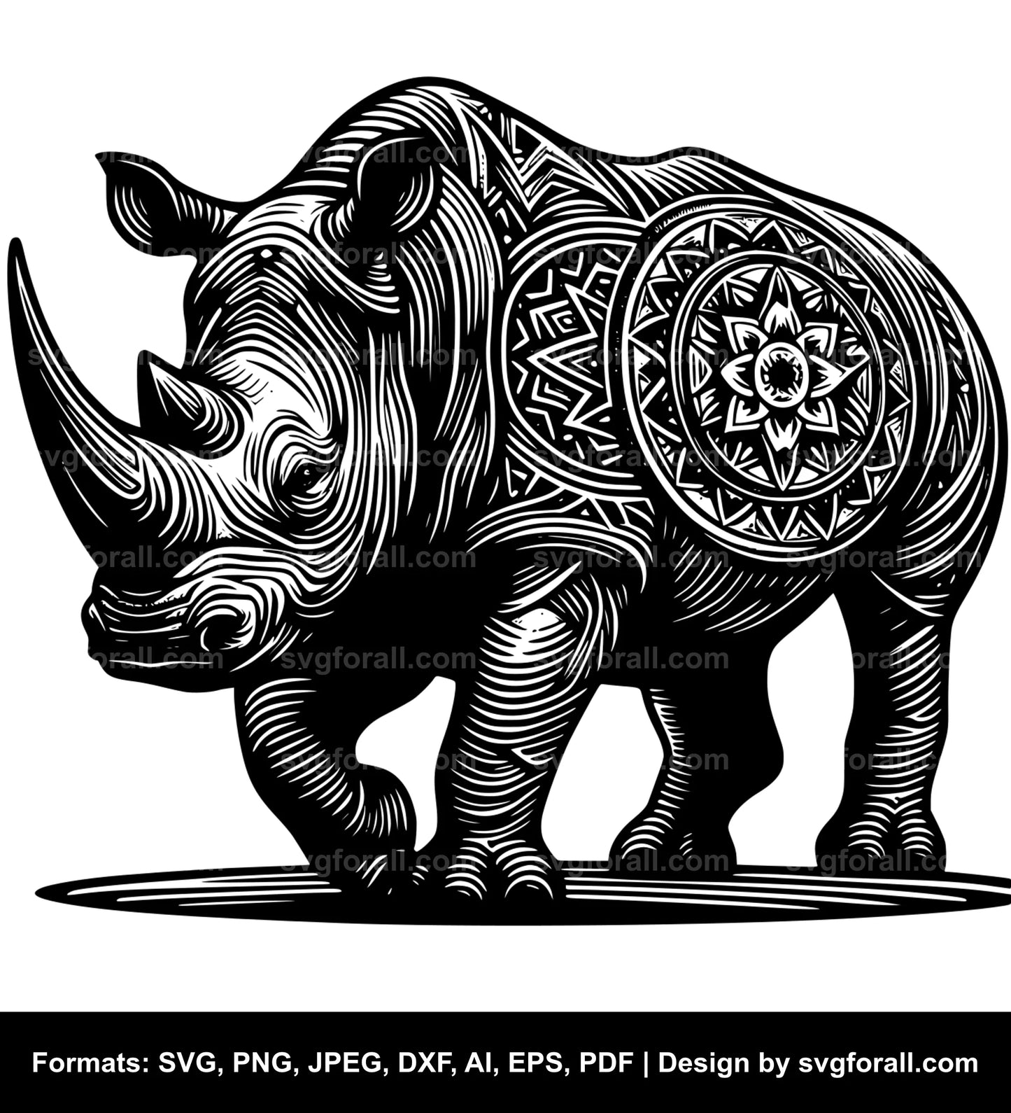 Rhinoceros Black SVG