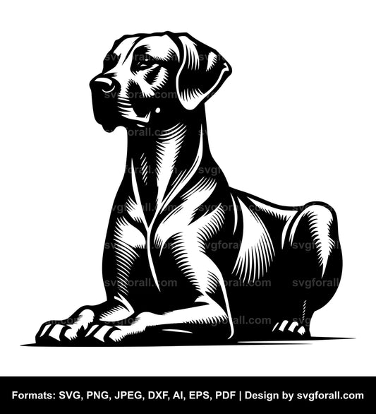 Rhodesian Ridgeback Dog SVG Vector