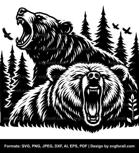 Roaring Bear Cricut SVG