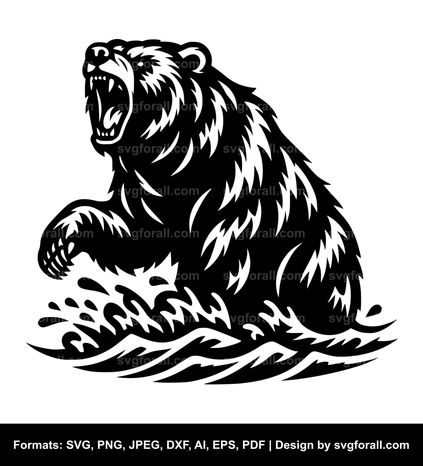 Roaring Bear SVG