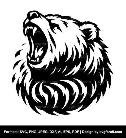 Roaring Bear SVG Design