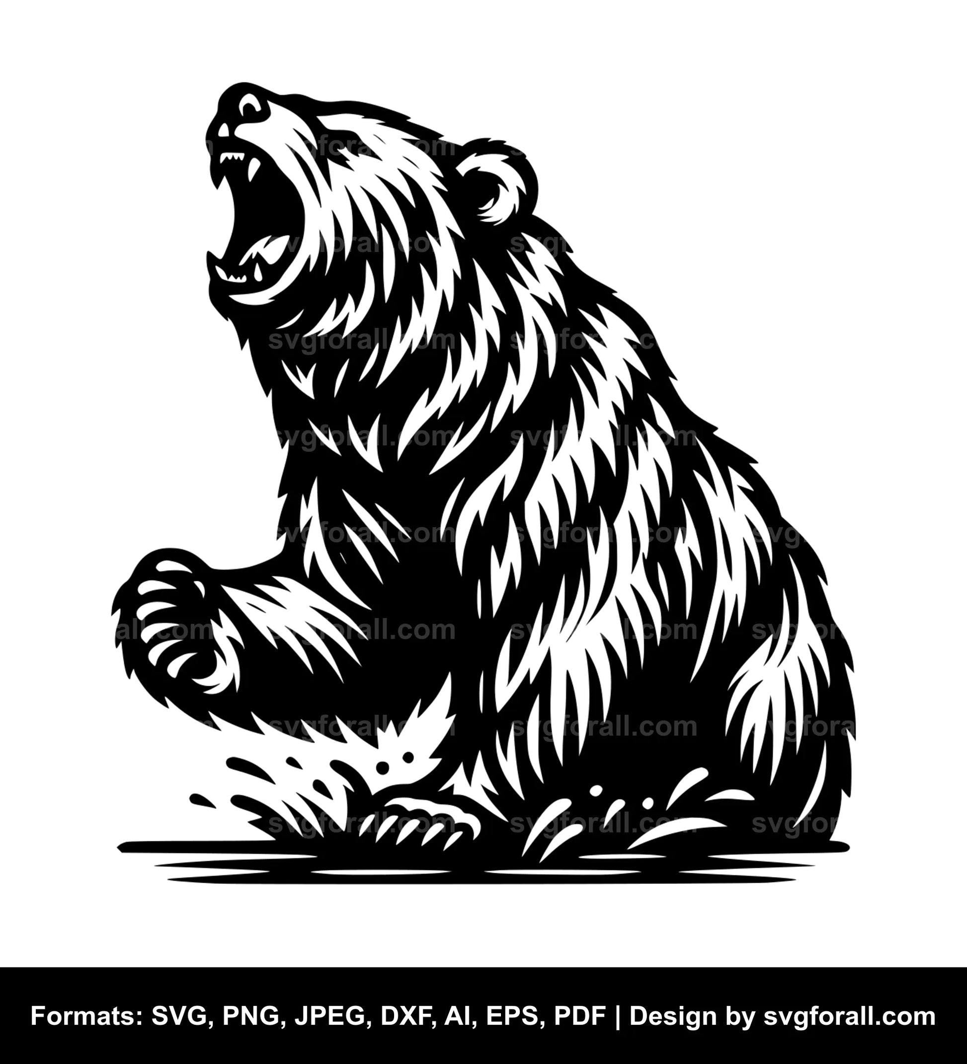 Roaring Bear SVG File