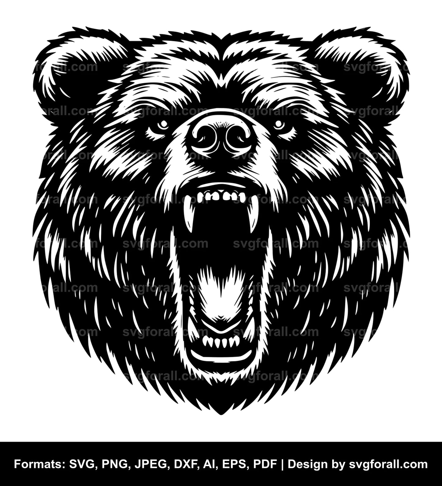 Roaring Bear SVG PNG