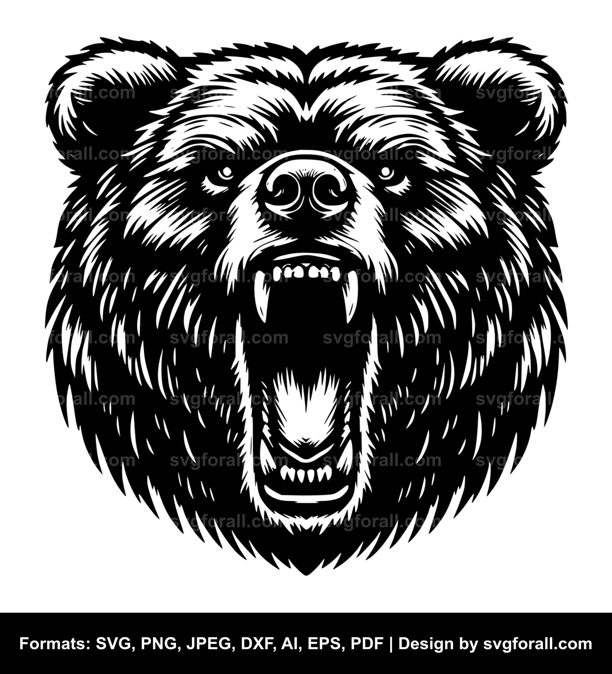 Roaring Bear SVG PNG