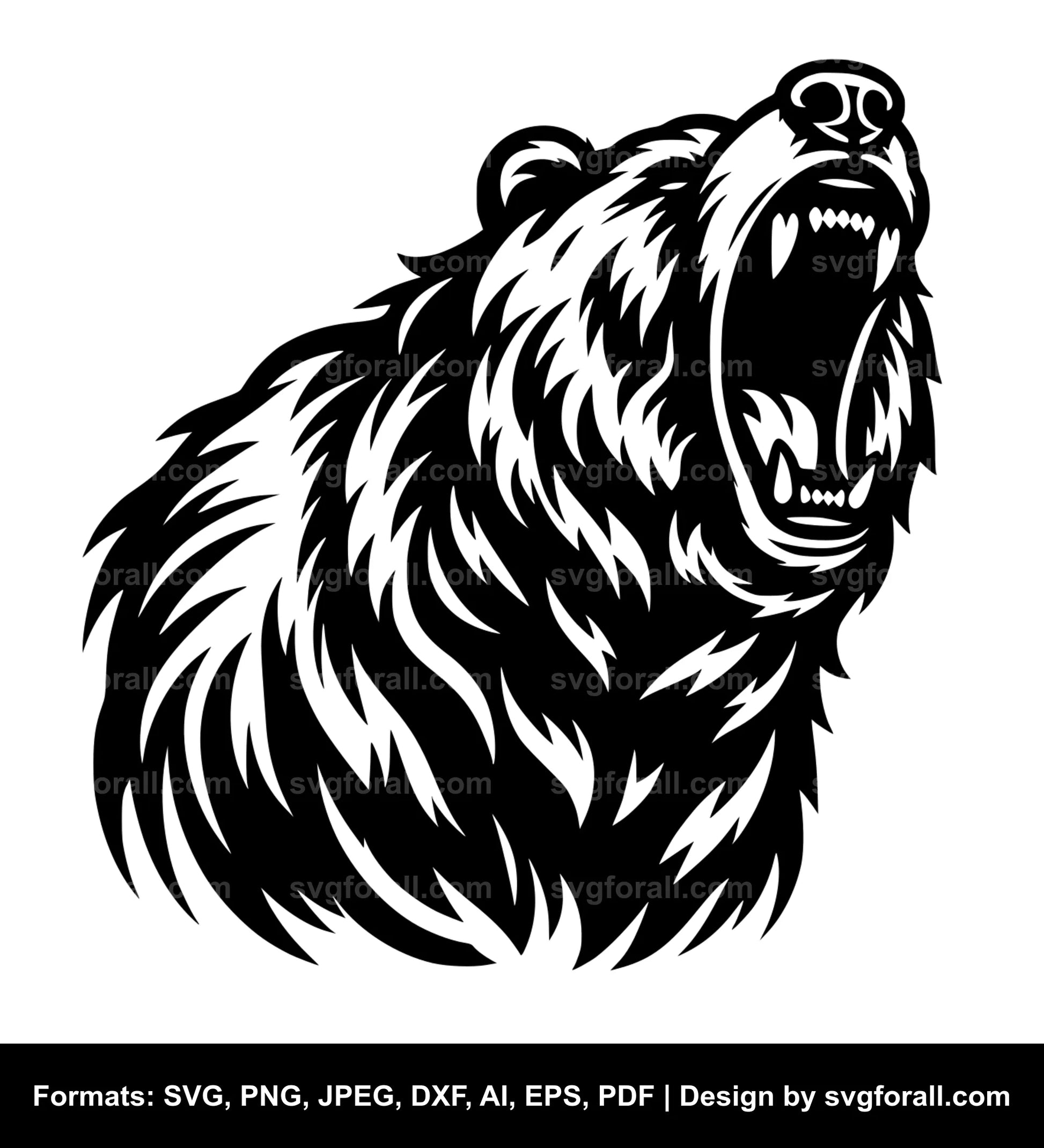 Roaring Bear Vector SVG