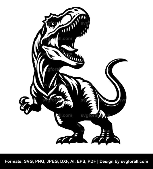 Roaring Dinosaur SVG Clipart