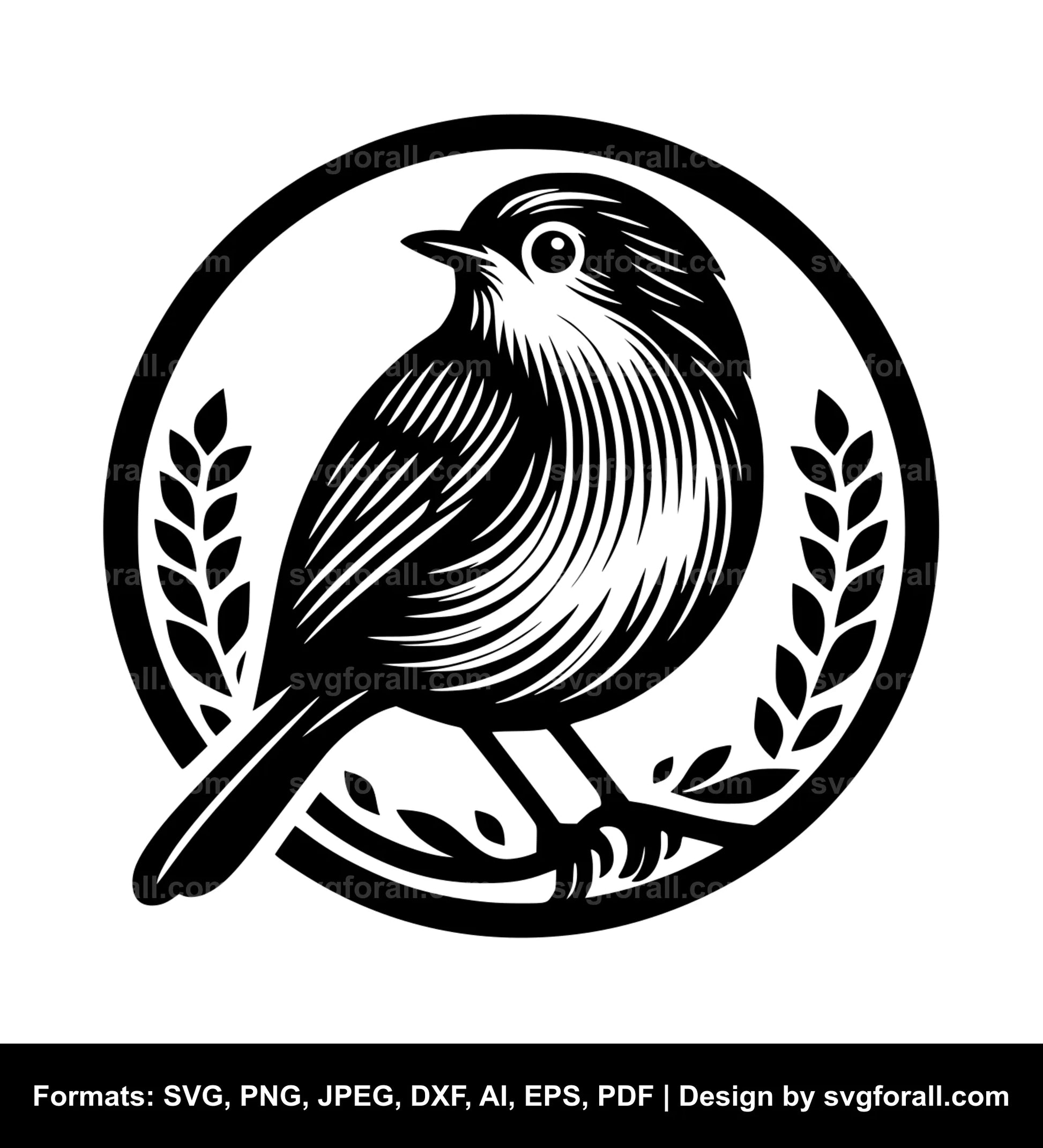 Robin Bird SVG PNG