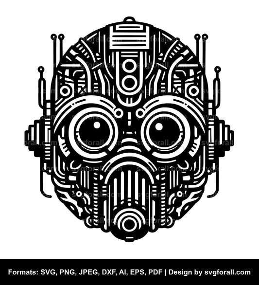 Robot Black SVG PNG