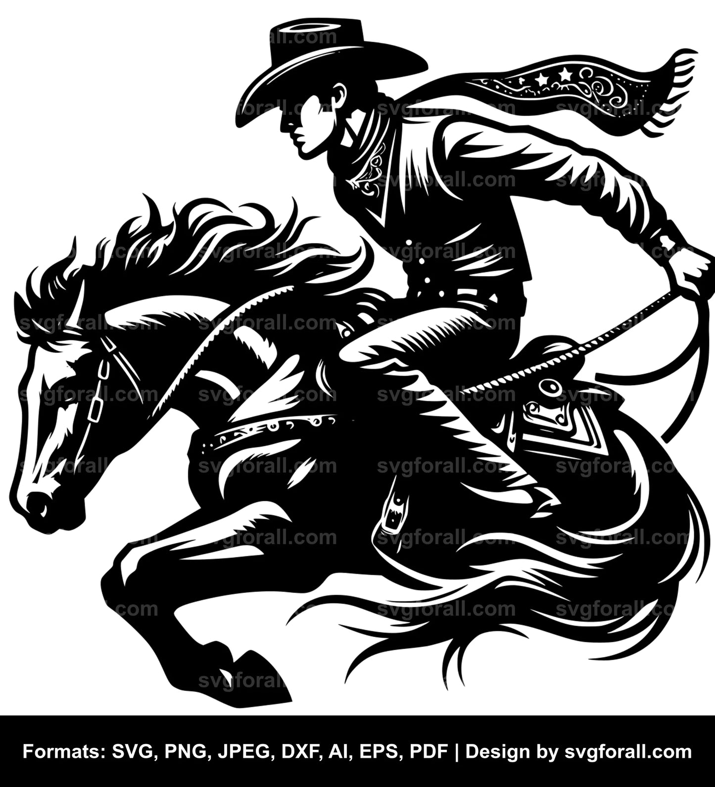 Rodeo Cowboy SVG