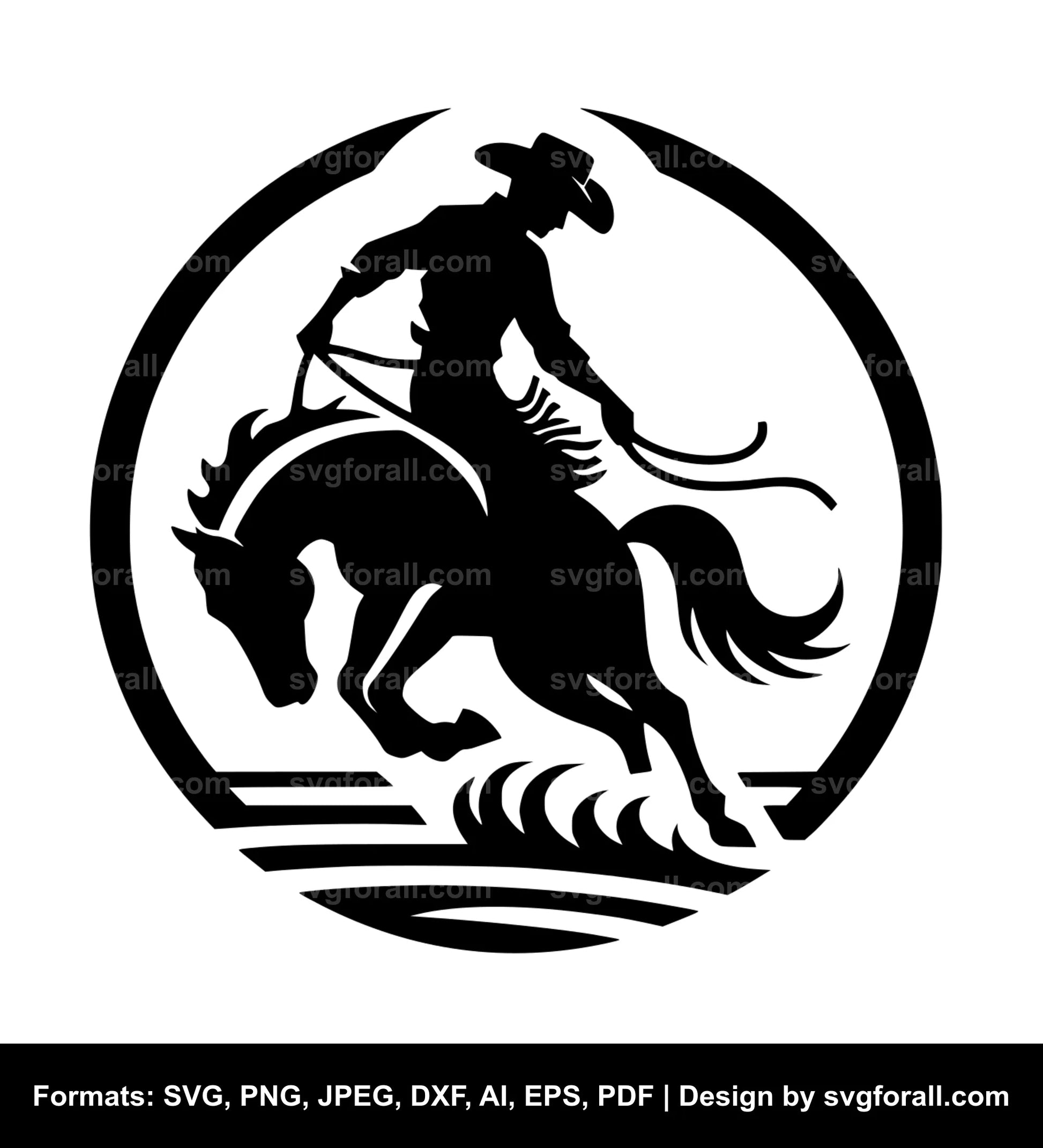 Rodeo Cowboy SVG Vector