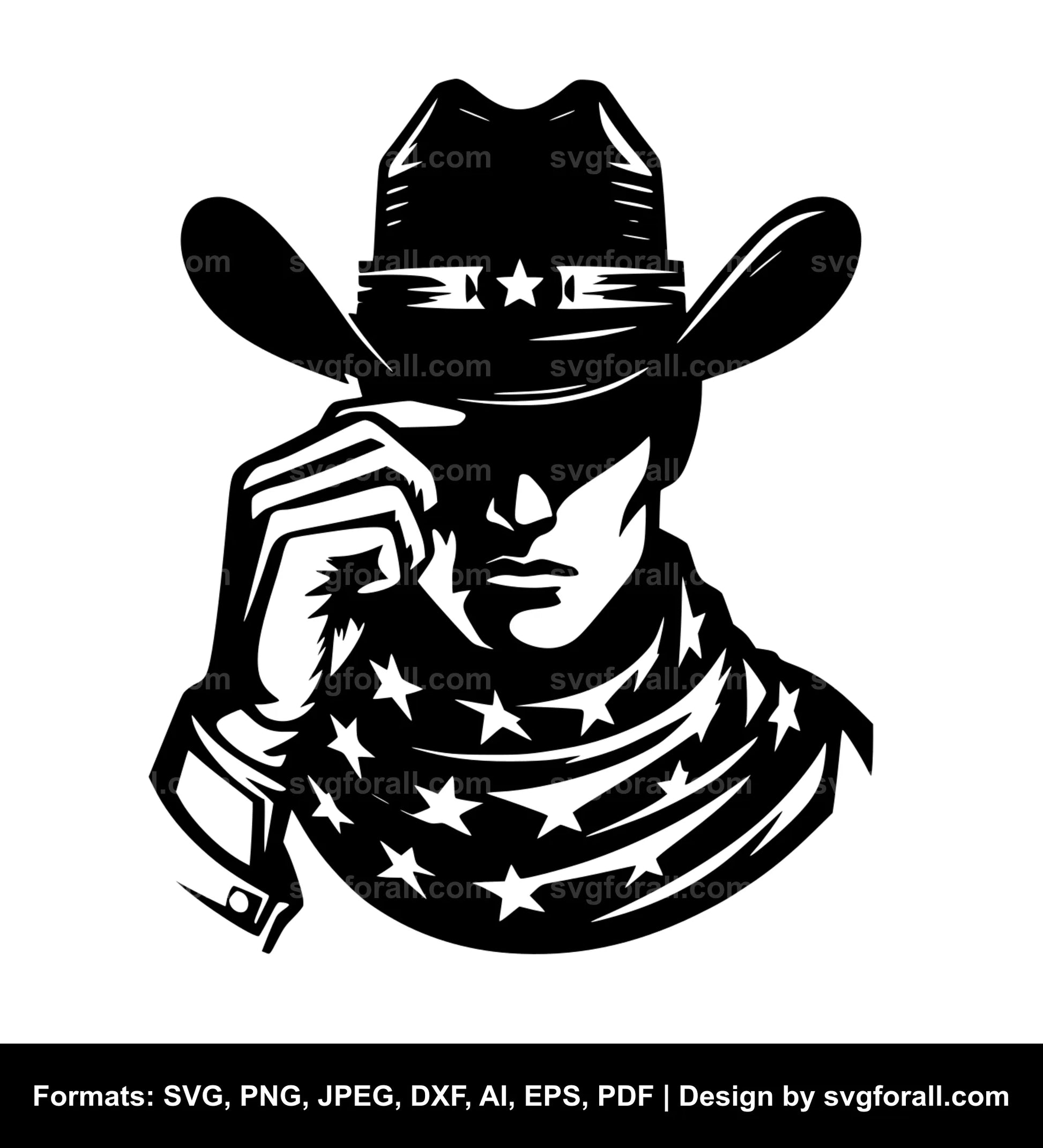 Rodeo Cowboy Vector SVG