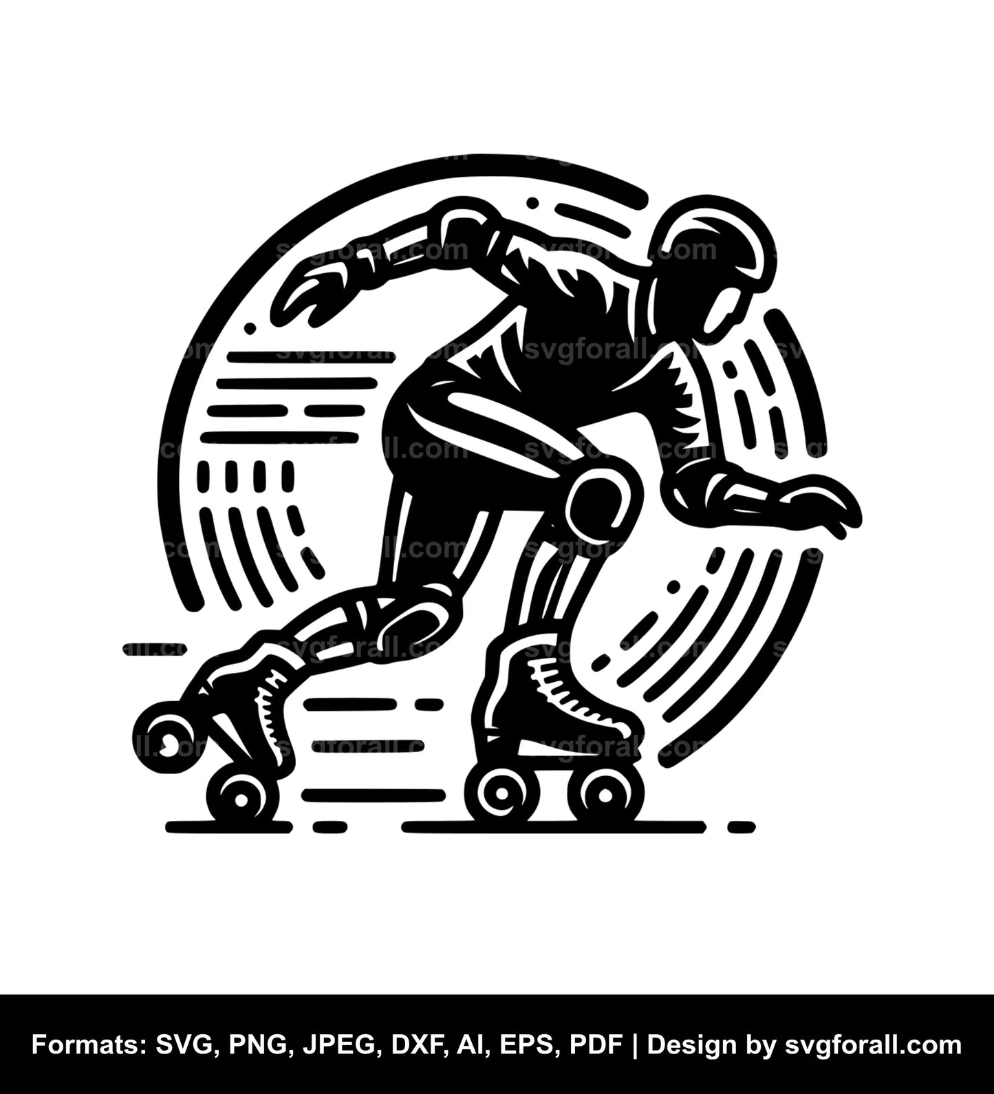 Roller Skating Vector SVG