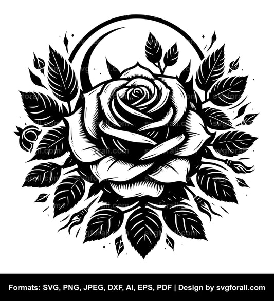 Rose Black SVG