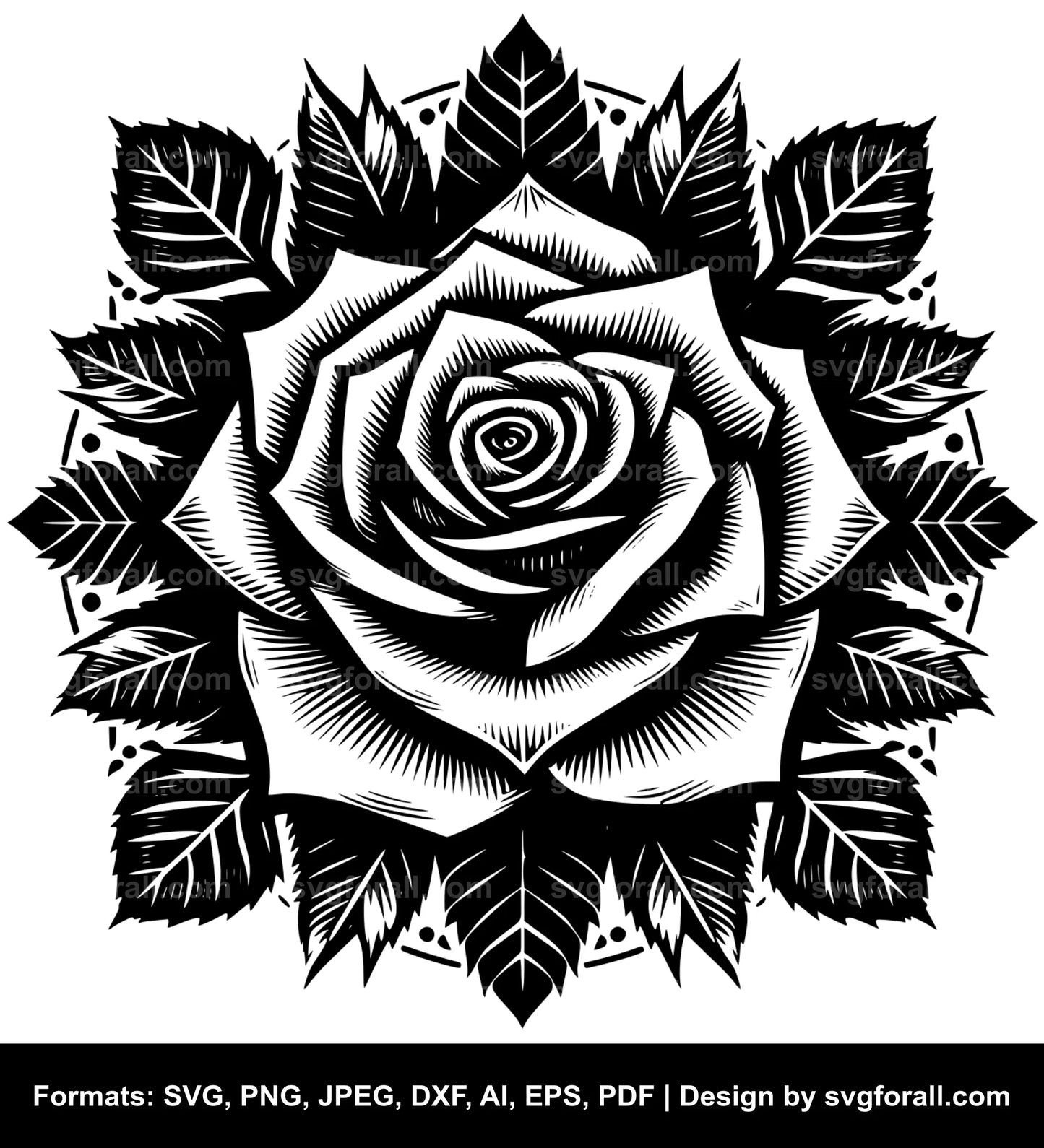 Rose Black SVG PNG