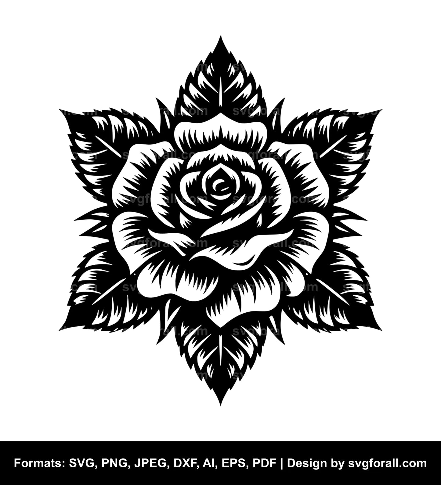 Rose Flower SVG Design