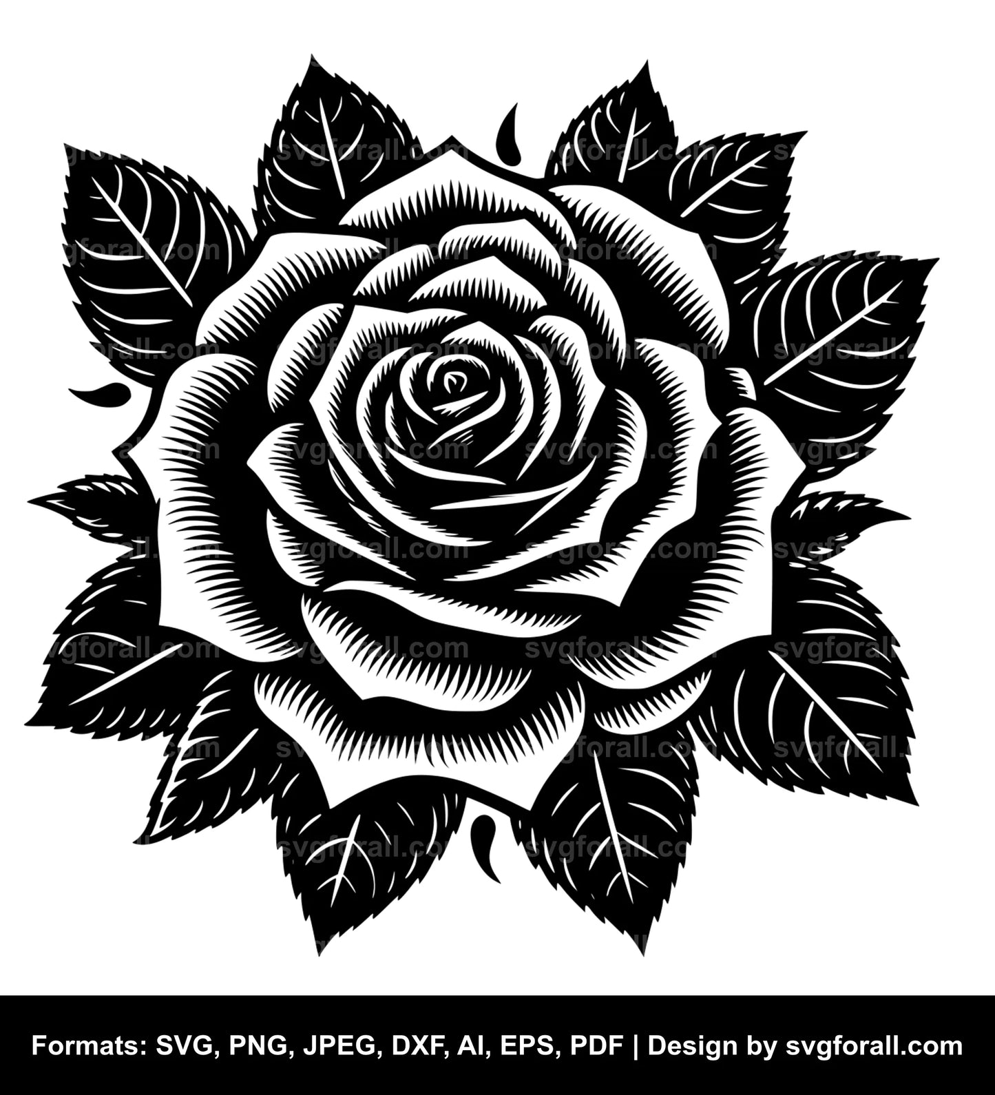 Rose Flower SVG File