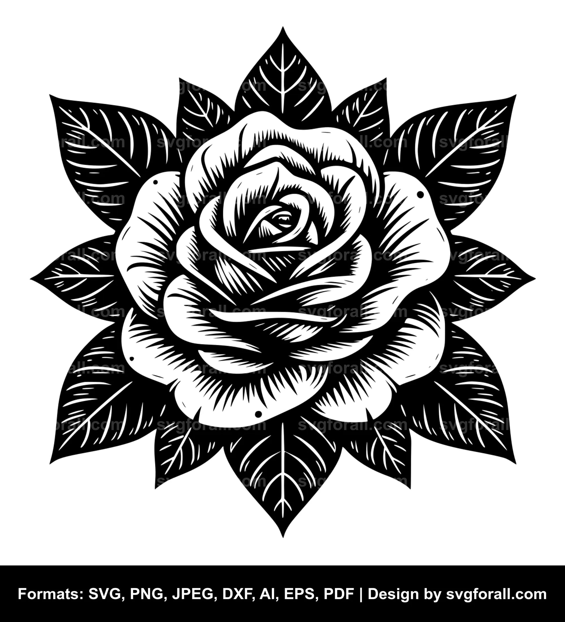 Rose Flower SVG PNG